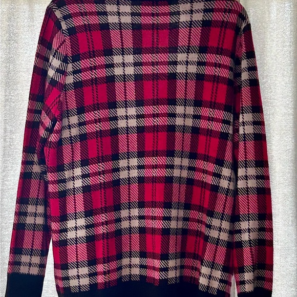 Allison Daley Red and Black Knit Sweater - Picture 2 of 4